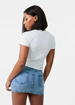 Pink Vanilla Ivory Cowboy Boot Embellished T-Shirt