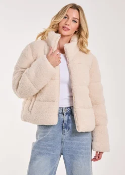 Pink Vanilla Ivory Teddy Padded Coat