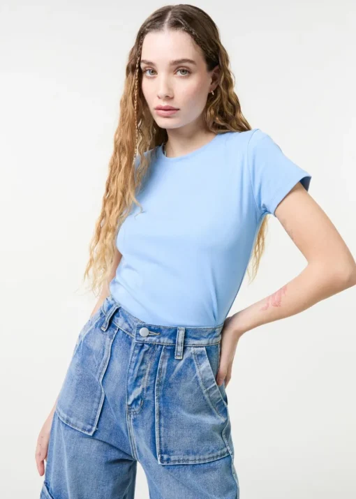 Pink Vanilla Light Blue Short Sleeve T- Shirt