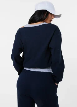 Pink Vanilla Navy Double Layered Jumper