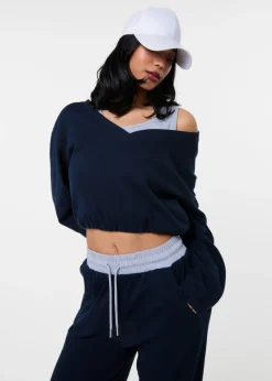 Pink Vanilla Navy Double Layered Jumper