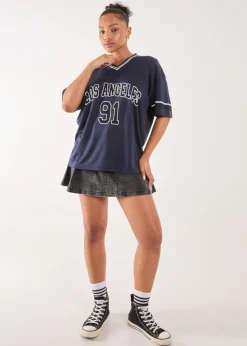 Pink Vanilla Navy Sports Jersey