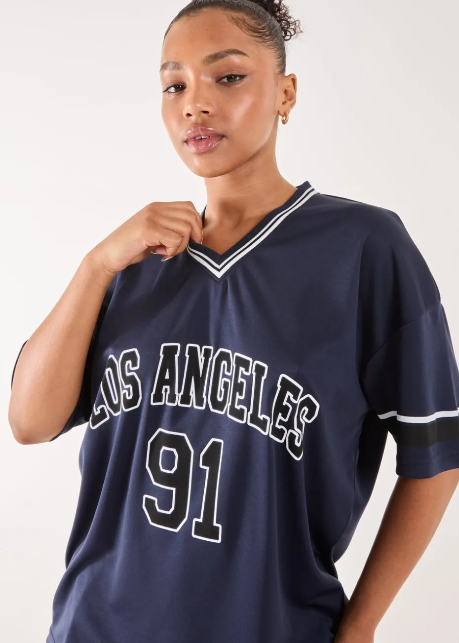 Pink Vanilla Navy Sports Jersey