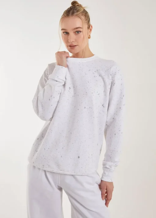 Pink Vanilla Oversized Acid Wash Sweatshirt