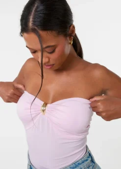 Pink Vanilla Pink Detail Bodysuit