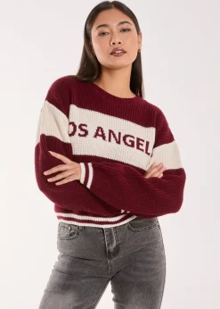 Pink Vanilla Red Los Angeles Knit Jumper