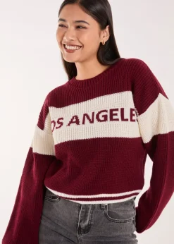 Pink Vanilla Red Los Angeles Knit Jumper
