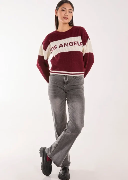 Pink Vanilla Red Los Angeles Knit Jumper