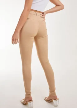 Pink Vanilla Slim Fit Seam Detail Trousers