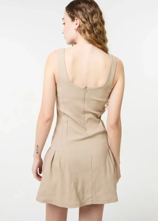 Pink Vanilla Stone Pleated Mini Dress