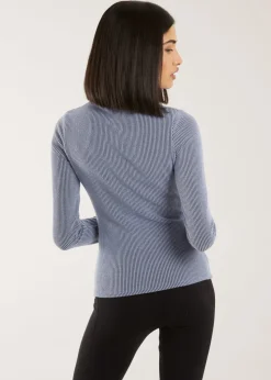 Pink Vanilla Two Tone Rib Double Zip Top
