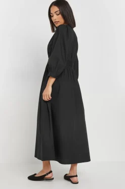 Pixiegirl Petite Black Button Midi Dress
