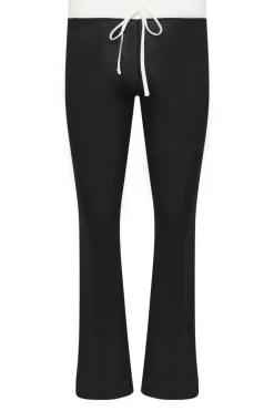Pixiegirl Petite Black Contrast Waist Flared Trousers