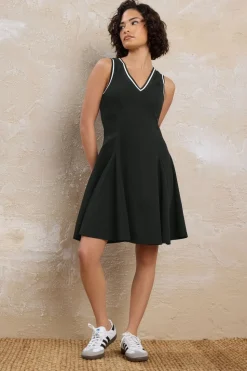 Pixiegirl Petite Black Contrast Trim Sports Mini Dress
