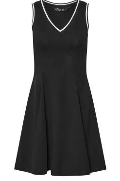 Pixiegirl Petite Black Contrast Trim Sports Mini Dress