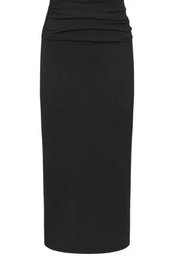 Pixiegirl Petite Black Fold Over Maxi Skirt