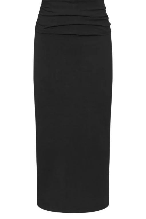 Pixiegirl Petite Black Fold Over Maxi Skirt