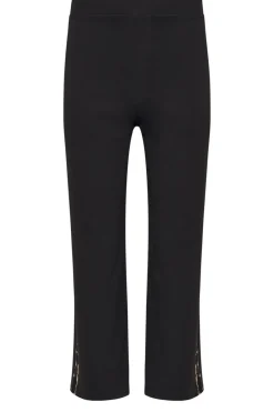 Pixiegirl Petite Black Leopard Print Side Stripe Wide Leg Trousers
