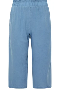 Pixiegirl Petite Blue Acid Wash Cropped Trousers