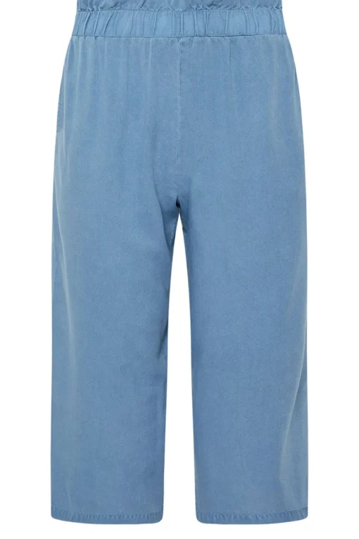 Pixiegirl Petite Blue Acid Wash Cropped Trousers