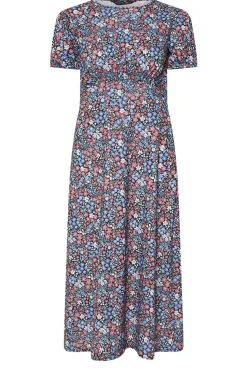 Pixiegirl Petite Blue Ditsy Floral Tea Dress