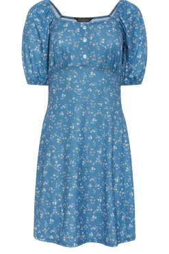 Pixiegirl Petite Blue Ditsy Floral Print Mini Dress