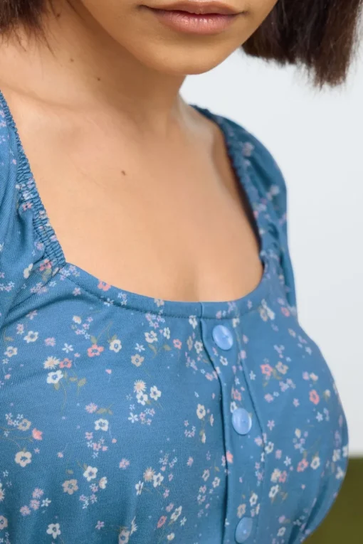 Pixiegirl Petite Blue Ditsy Floral Print Mini Dress