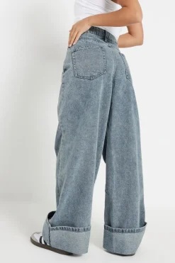 Pixiegirl Petite Blue Wash Denim Turn Up Jeans