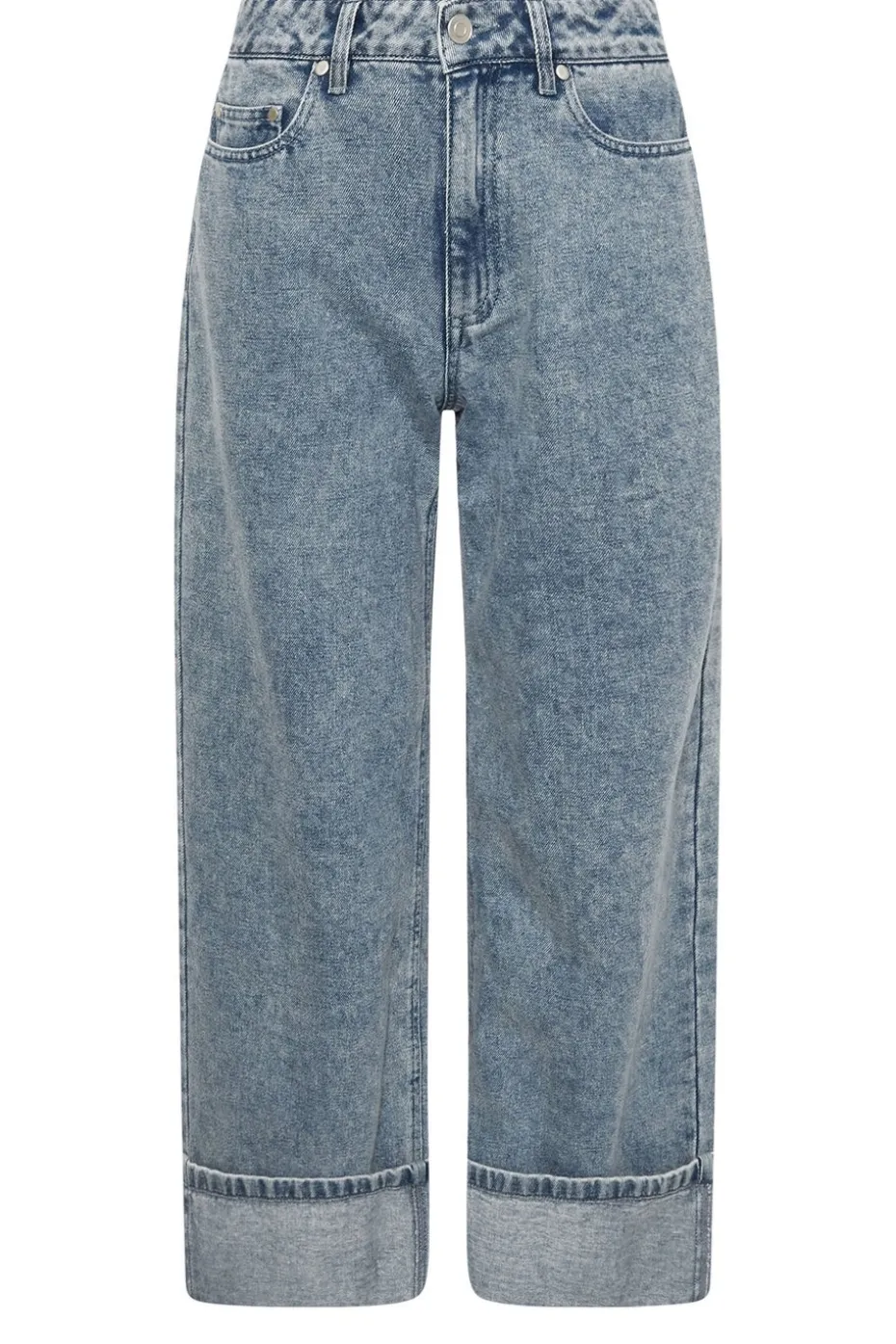 Pixiegirl Petite Blue Wash Denim Turn Up Jeans