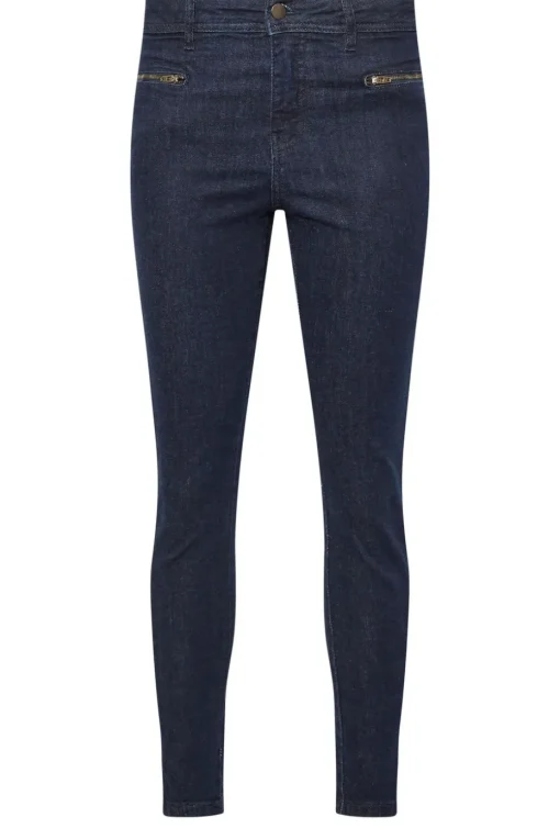 Pixiegirl Petite Dark Blue Stretch Zip Pocket Skinny Jeans