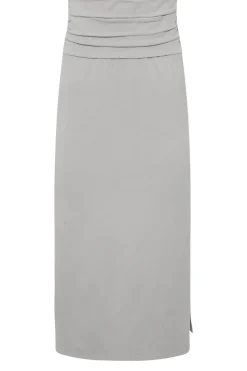 Pixiegirl Petite Grey Fold Over Maxi Skirt