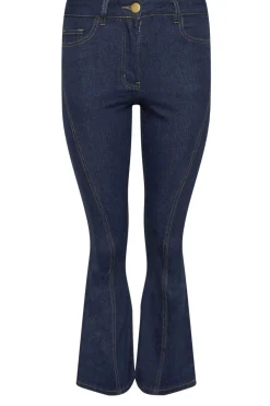 Pixiegirl Petite Indigo Blue Seam Front Flared Jeans