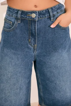 Pixiegirl Petite Mid Blue Denim Jorts