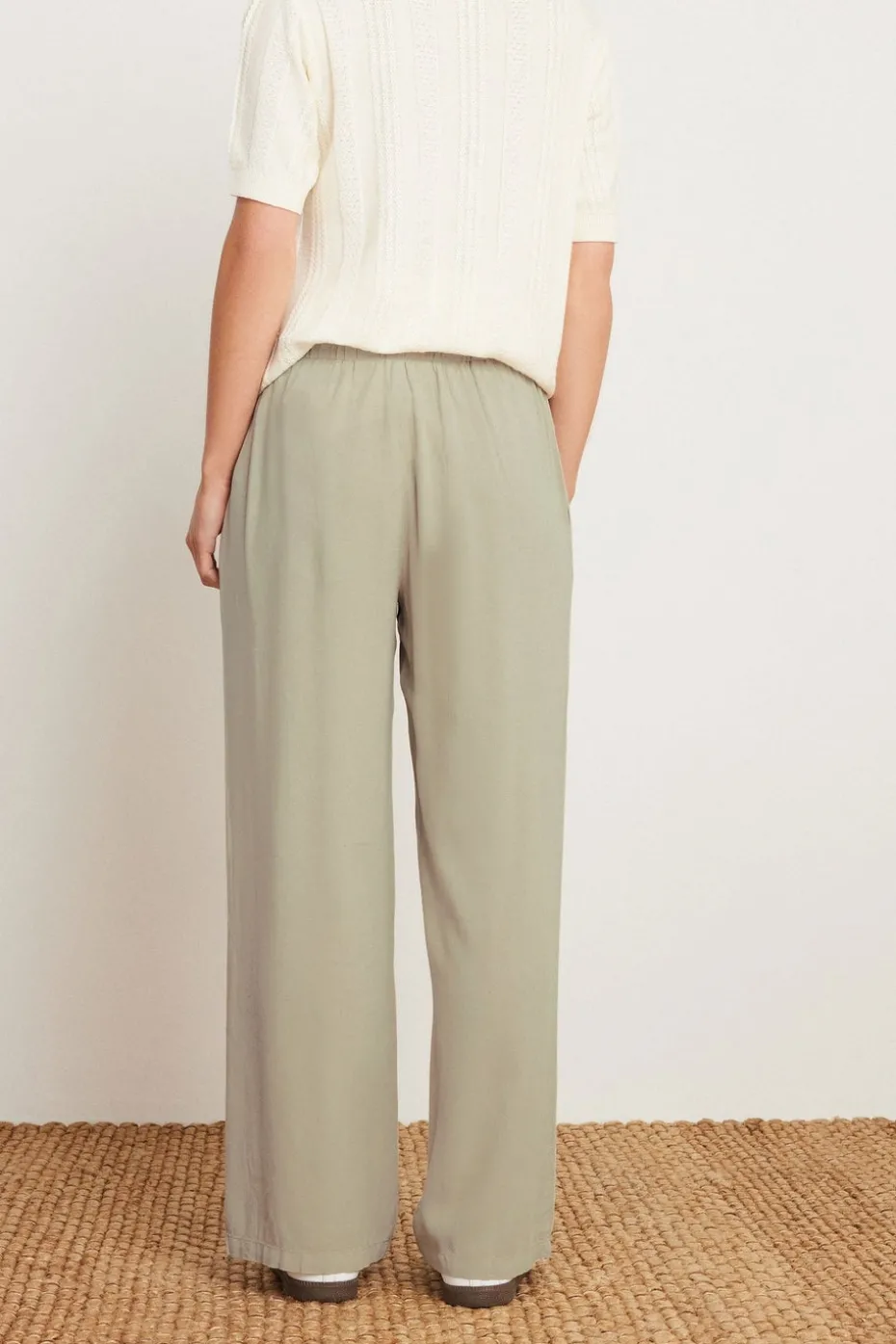 Pixiegirl Petite Natural Brown Acid Wash Wide Leg Trousers