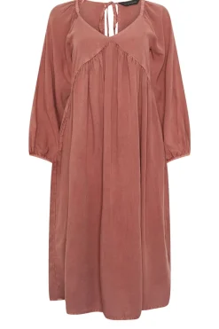 Pixiegirl Petite Pink Woven Tie Back Smock Dress