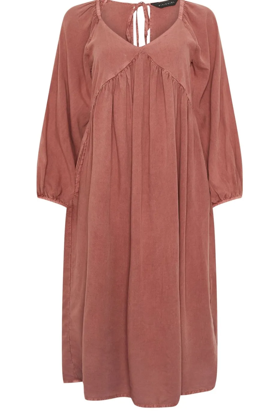 Pixiegirl Petite Pink Woven Tie Back Smock Dress