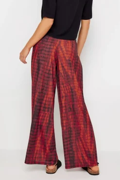 Pixiegirl Petite Red Snake Print Wide Leg Trousers