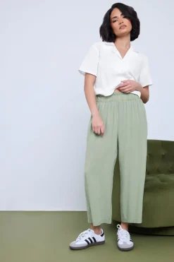 Pixiegirl Petite Sage Green Acid Wash Cropped Trousers