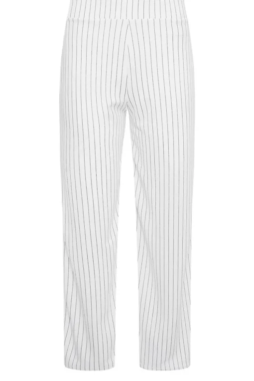 Pixiegirl Petite White Pinstripe Wide Leg Trousers