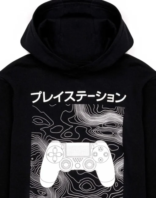Playstation Black Controller Kids Hoodie (5-14 years)