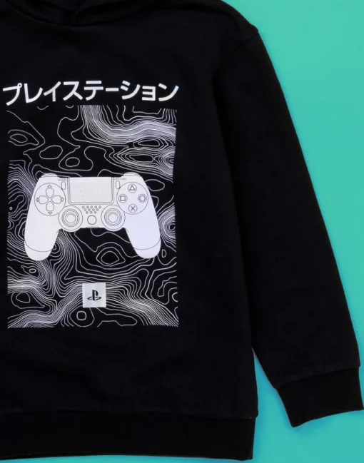 Playstation Black Controller Kids Hoodie (5-14 years)