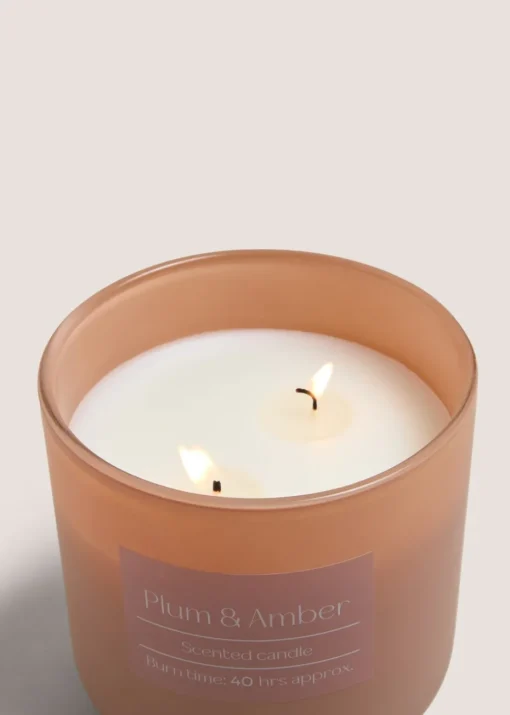 Plum & Amber Scented Jar Candle