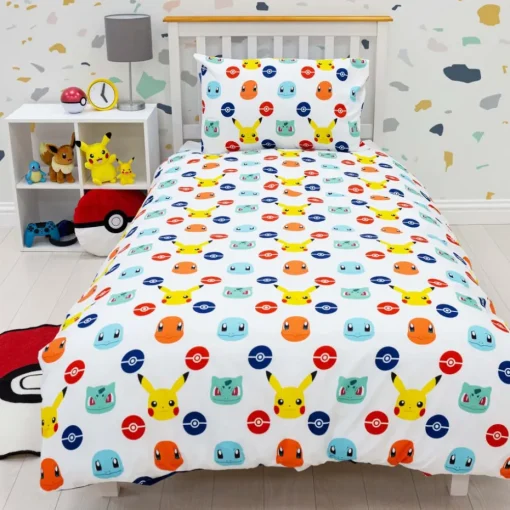 Pokemon Badges Duvet Cover