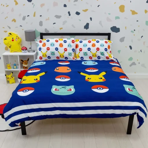 Pokemon Badges Duvet Cover
