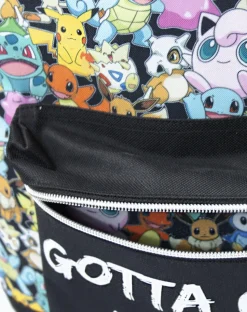 Pokemon Black Gotta Catch Em All Large Backpack