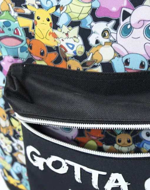 Pokemon Black Gotta Catch Em All Large Backpack
