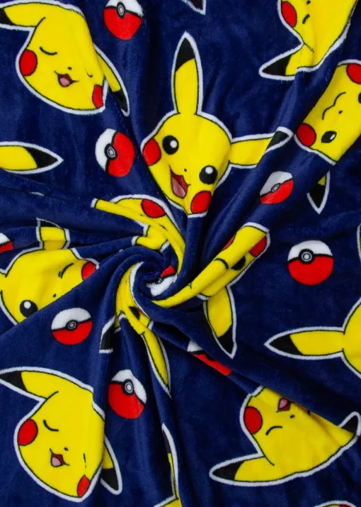 Pokemon Blue Retro Fleece Throw