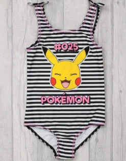 Pokemon Kids Pikachu 1 Piece Black Swimming Costume (4-12 Years)