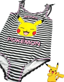 Pokemon Kids Pikachu 1 Piece Black Swimming Costume (4-12 Years)