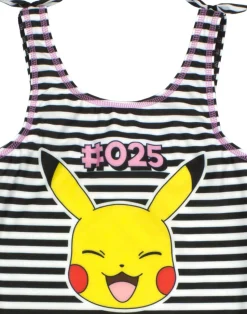 Pokemon Kids Pikachu 1 Piece Black Swimming Costume (4-12 Years)